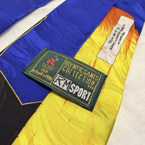 Vintage Olympic Games Silk Tie – 1936 Berlin Poster Art – Made in USA - Picture 2 of 12